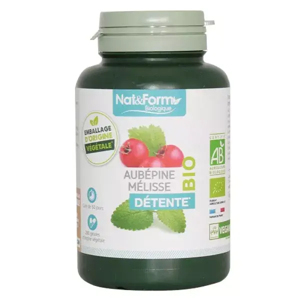 Nat & Forme Bio Espino Blanco - Melisa 200 comprimidos vegetales