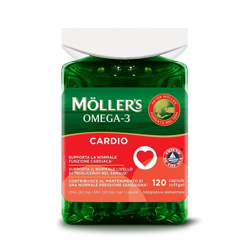 Moller's Omega 3 Cardio Integratore per la salute del cuore 120 Capsule