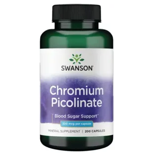 Swanson Chromium Picolinate 200mcg 200 Capsules