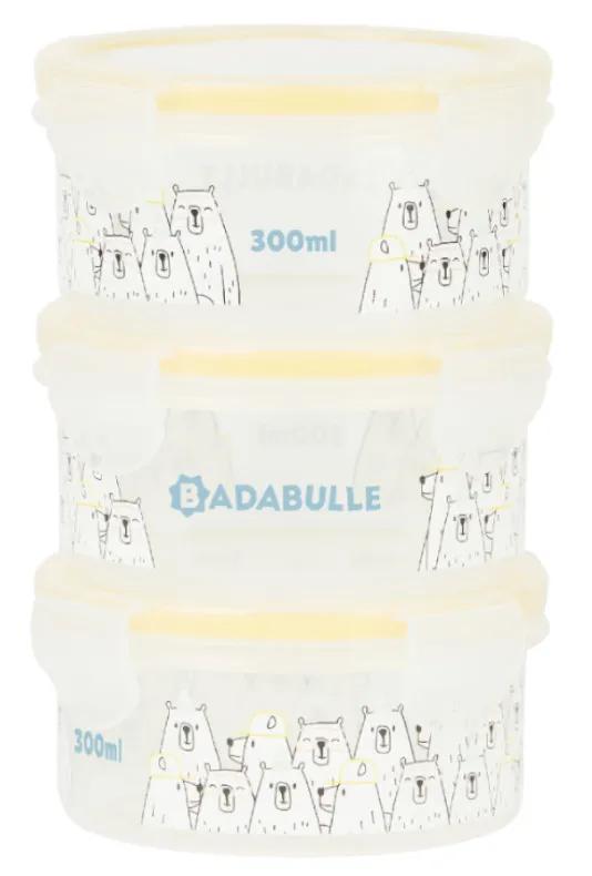 Badabulle Maxibox Barattoli Conservazione Ermetici 3x300 ml