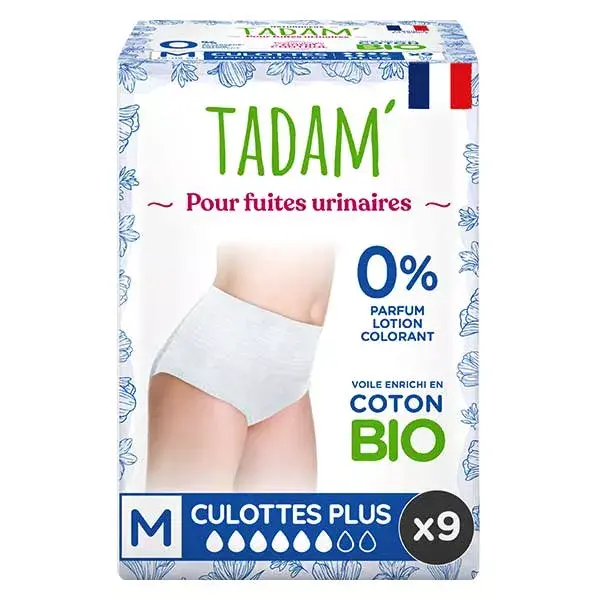 Tadam' Fuites Urinaires Culotte Plus Taille M 9 unités