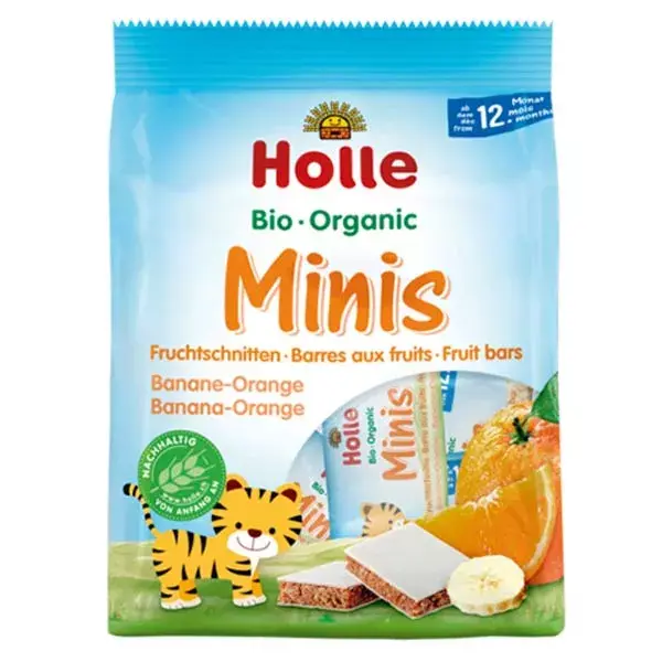 Holle Minis Barres aux Fruits Banane Orange +12m Bio 100g