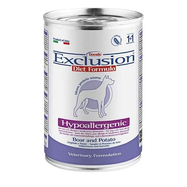 Exclusion Veterinary Diet Hypoallergenic Per Cani Cinghiale E Patate Umido Lattina 200Gr