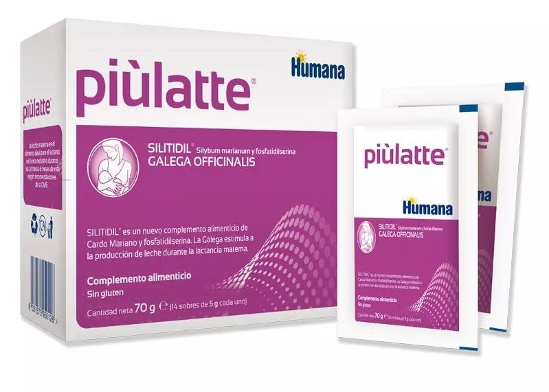 Humana Baby Piùlatte Producción Leche Materna 14 sobres de 5 gr