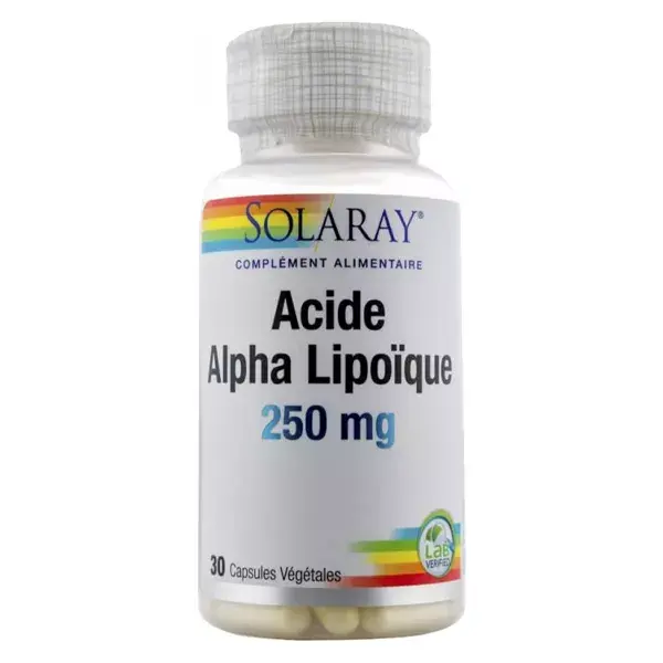 Solaray Acide Alpha Lipoïque 250mg 30 gélules végétales