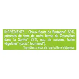 Babybio Légumes Pot Chou Fleur Pomme de Terre +6m Bio 2 x 130g