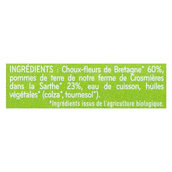 Babybio Légumes Pot Chou Fleur Pomme de Terre +6m Bio 2 x 130g