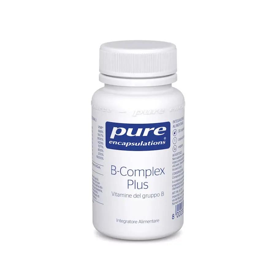 Pure Encapsulations B-Complex Plus Integratore Contro la Stanchezza Fisica e Mentale 30 Capsule