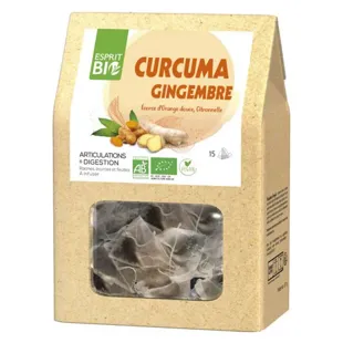 Esprit Bio Curcuma Zenzero Biologico, 15 bustine