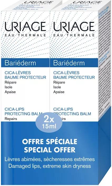 Pack Duplo Uriage Bariederm Lippenbalsam Barriere 2x15ml