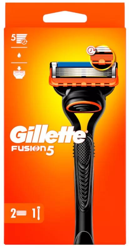 Gillette Fusion5 Máquina de Barbear Homem 1 Cabo + 2 Recargas