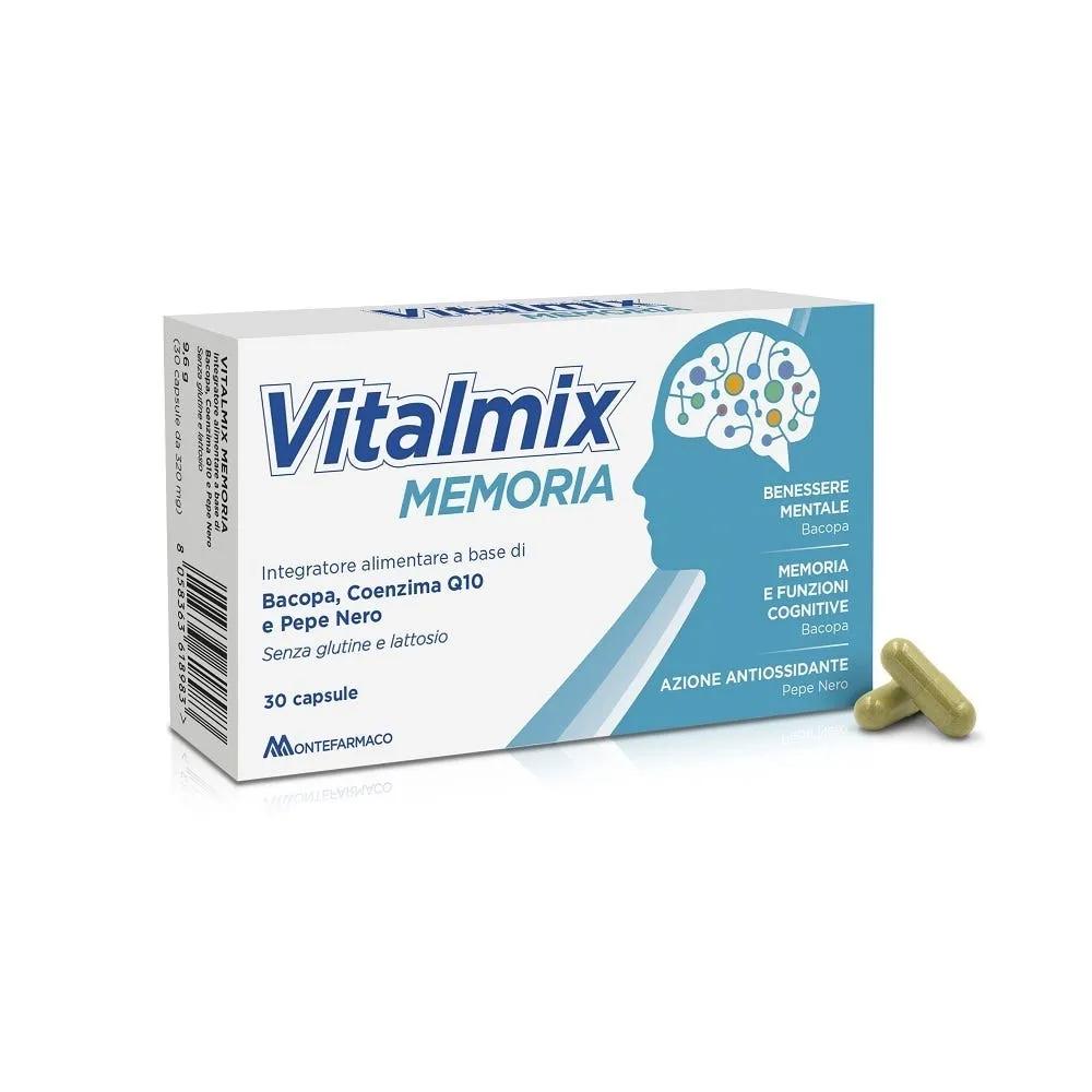 Vitalmix Memoria Integratore per la Concentrazione e Memoria 30 Capsule