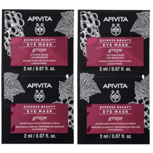 Apivita Express Beauty Anti-Falten-Augenkonturmaske mit Traube, 4 Einheiten