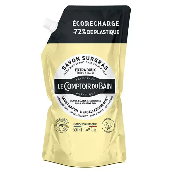 Le Comptoir du Bain Supergras Liquid Soap Eco-Refill Fragrance Free 500ml