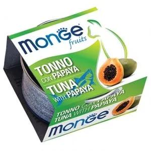 Monge Fruits Pezzetti Di Tonno Con Papaya Cibo Umido Gatti Adulti Vaschetta 80G