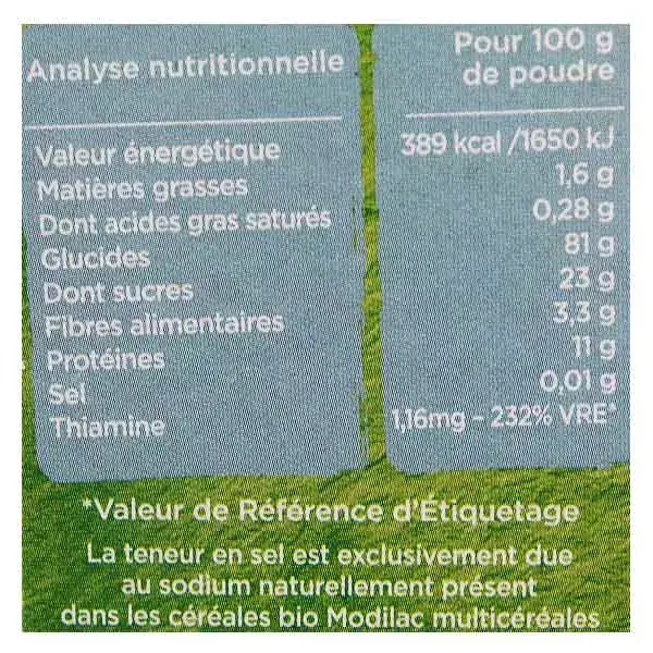 Modilac Mes Céréales Organic Multicereals From 6 months 250g