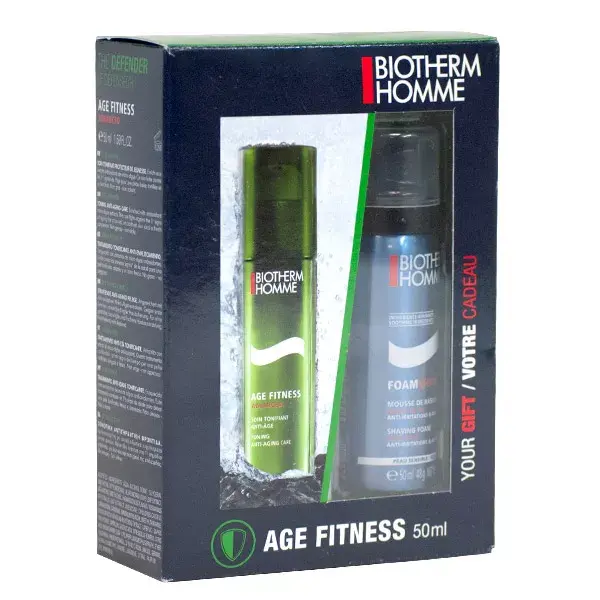 Biotherm Age Fitness cura 50ml Tonico anti-età uomo + schiuma barba 50 ml offerto
