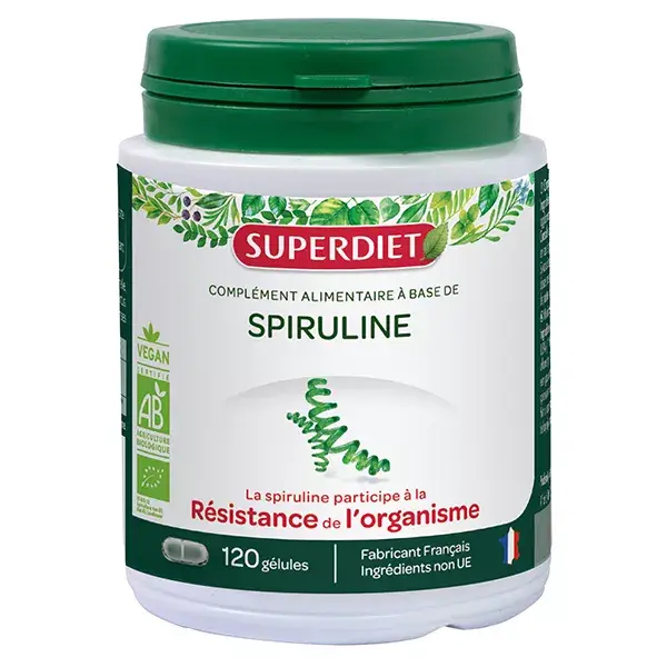 Superdiet Spiruline Bio 120 gélules