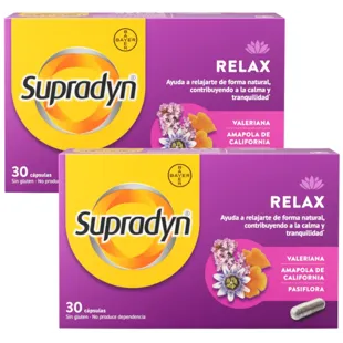 Supradyn Relax, Calm and Tranquility with Passionflower and Valerian 2x30 Capsules SAVING FORMAT