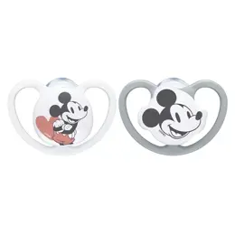 Nuk Sucette Space Silicone +18m Mickey Lot de 2