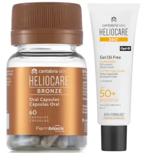 Heliocare 360 Gel Oil Free SPF50 50 ml + Bronze 60 Oral Capsules