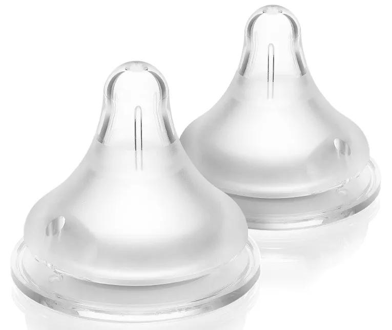 Lansinoh NaturalWave Sauger mit mittlerem Durchfluss, 2 Einheiten