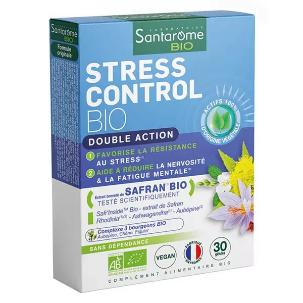 Santarome Bio - Stress Control Bio - Déstresse - Safran - 30 gélules
