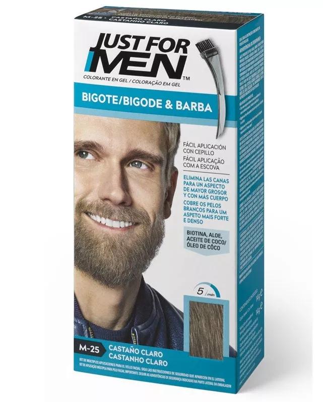 Just For Men Bigote, Barba e Patillas Para El Homem Cor Castanho Claro