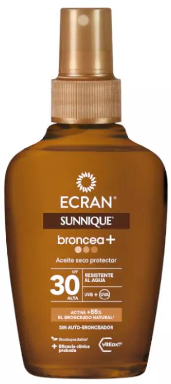 Ecran Sunnique Bronzage+ Huile Protectrice SPF30 Spray 100 ml