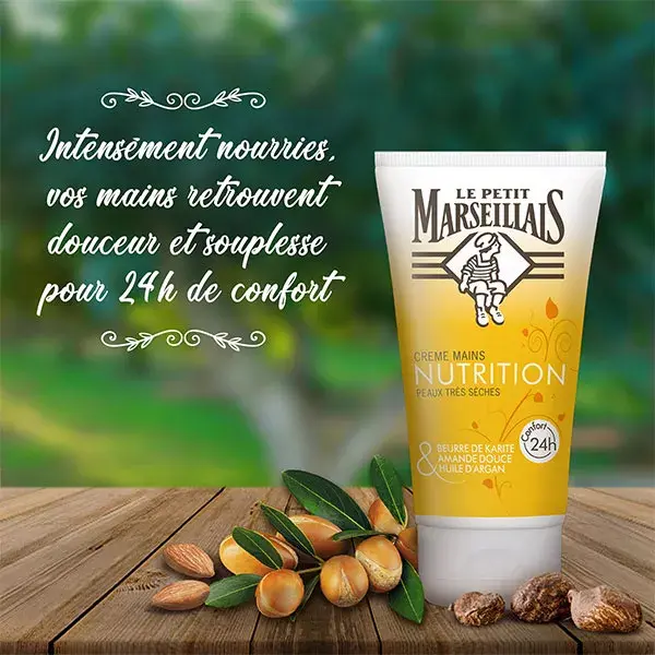 Le Petit Marseillais Crème Mains Nutrition Karité, Amande Douce et Argan 75ml