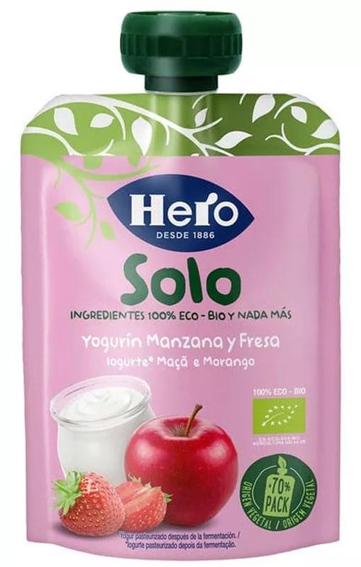 Saco de Iogurte Hero Solo, Maçã e Morango 100 gr