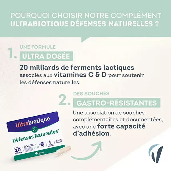 Vitavea Ultrabiotic Natural Defenses & Immunity 30 capsules