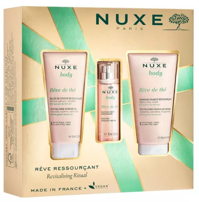 Nuxe Body Rêve de Thé Exalting Scented Water 30 ml + Duschgel 100 ml + Scrub 150 ml