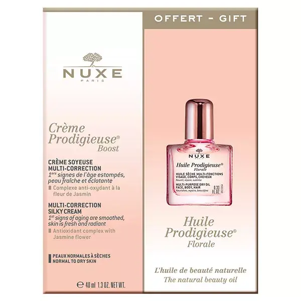 Nuxe Crème Prodigieuse Boost Silky Multi-Correction Cream 40ml + Huile Prodigieuse Florale 10ml Free