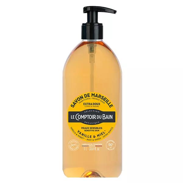 Le Comptoir du Bain Jabón de Marsella Vainilla Miel Extra Suave 1L