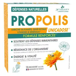 Les 3 Chênes Tonus & Immunité Propolis Denfenses Naturelles 14 unicadoses