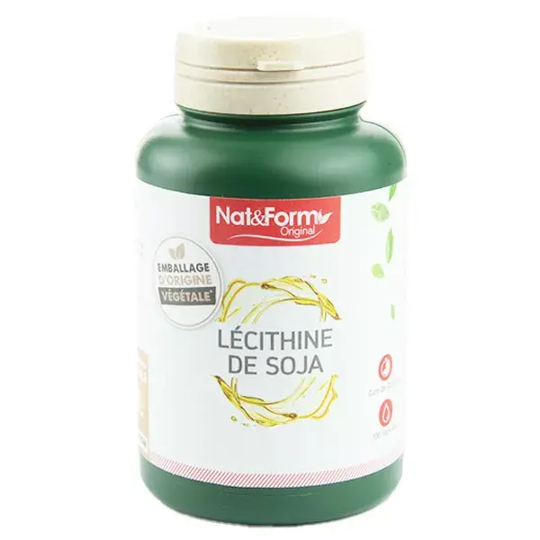 NAT y forma natural aceite 100 cápsulas de lecitina de soja