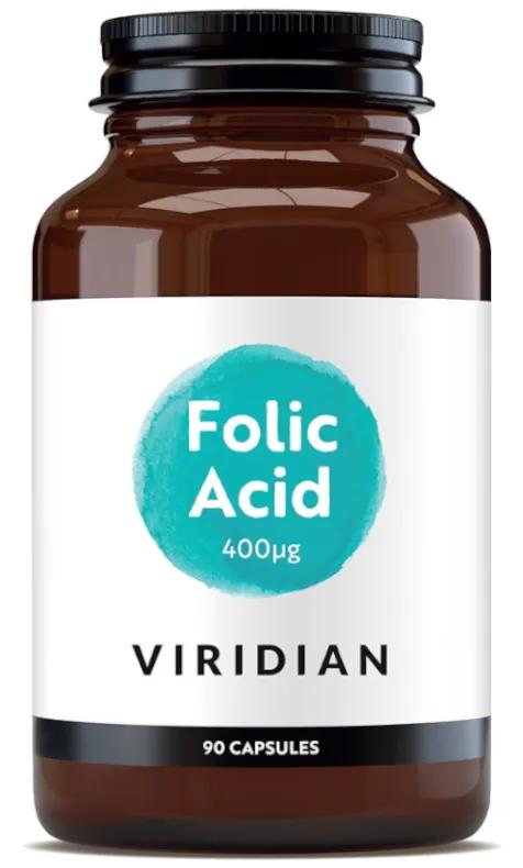 Viridian Foliumzuur 400ug 90 Plantaardige capsules