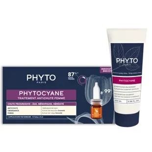 Phyto Phytocyane Women Progressive Hair Loss 12 Ampoules + Shampoo 100 ml