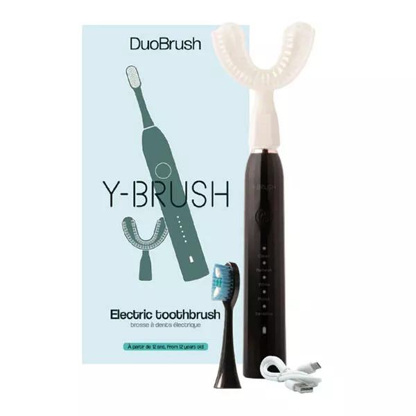 Y-Brush DuoBrush Cepillo de Dientes Eléctrico, Y-Brush y Cepillado Rápido Tradicional
