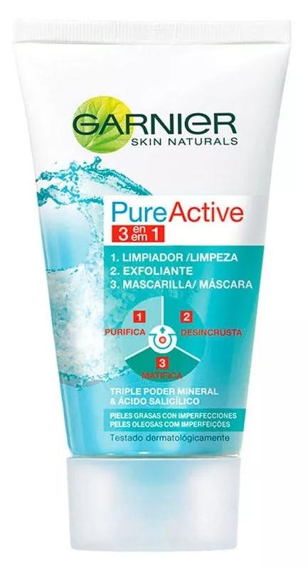 Garnier Pure Active 3 en 1 Limpiador Integral 150 ml