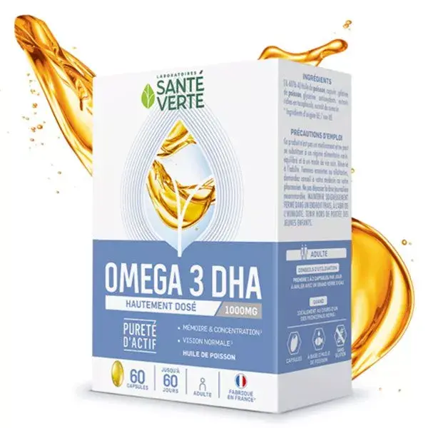Santé Verte Pack Cognisciences et Omega 3 DHA Mémoire et Concentration