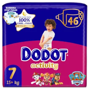 Dodot Diapers Activity Extra Jumbo Pack T7 (+15 Kg) 46 units