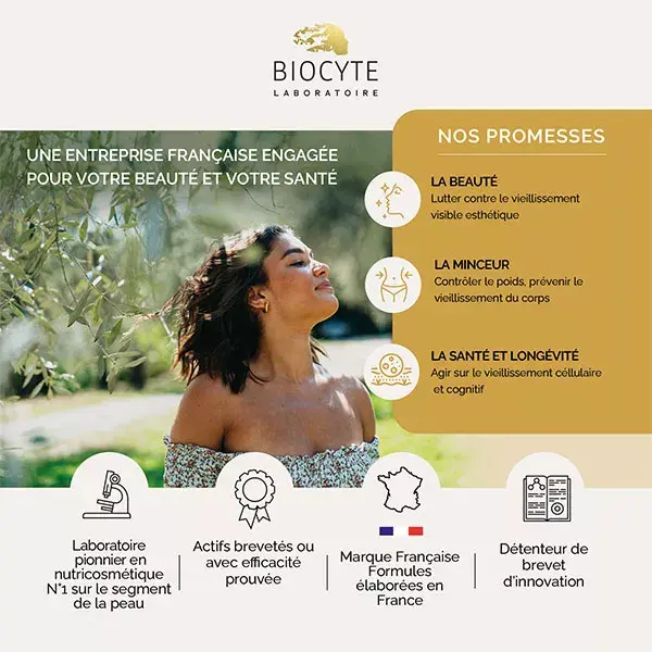 Biocyte Collagen HA 1300 mg Anti-Âge Anti-Rides Beauté & Fermeté 80 gélules