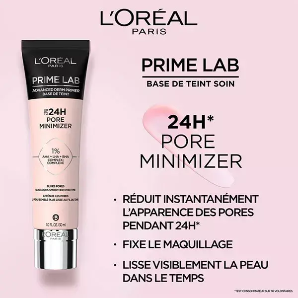 L'Oréal Paris Prime Lab Base de Teint 24h Pore Minimizer 30ml