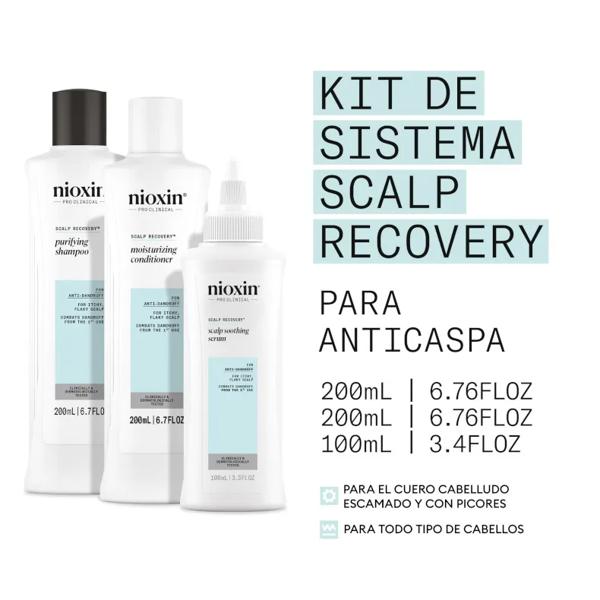 Nioxin Scalp Recovery Anti-roos Shampoo 200 ml + Conditioner 200 ml + Behandeling 100 ml