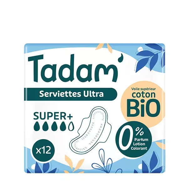 Tadam' Feminine Hygiene Ultra Super Dermo-Sensitive Pads 12 units