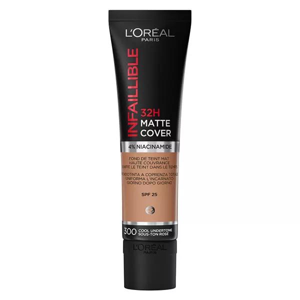 L'Oréal Paris Infaillible 32h Base de Maquillaje Mate N°300 Sous-Ton Rosé 30ml