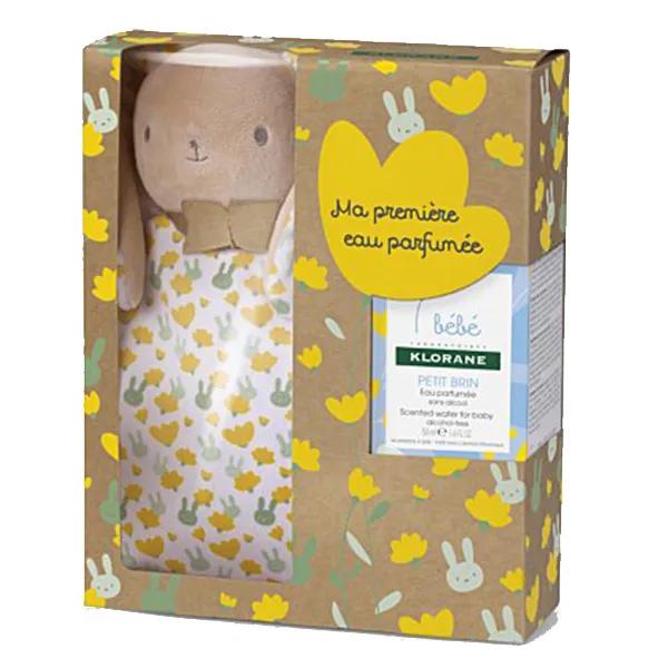 Klorane Petit Brin Baby Gift Set Perfumed Water 50ml + Free Rabbit Plush