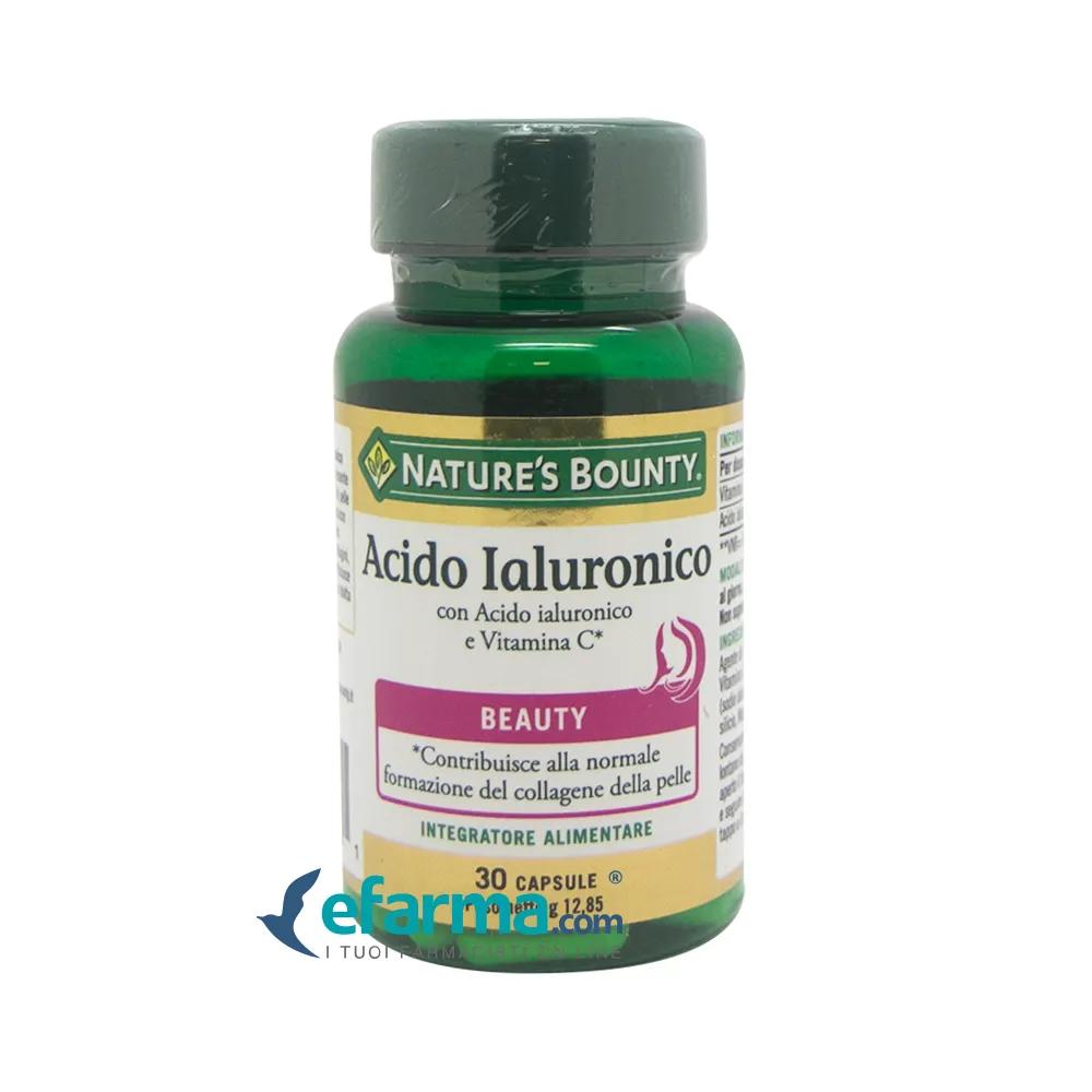 Nature's Bounty Acido Ialuronico Integratore Bellezza Pelle 30 Capsule